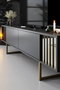 Hanah Home Mueble de TV Moderno Salón Antracita y Negro 180cm